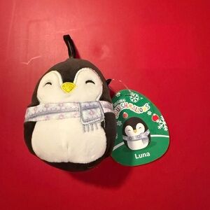 Squishmallow Luna the Penguin (NWT): Christmas Ornament